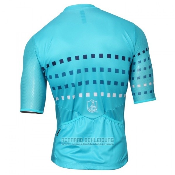 2018 Fahrradbekleidung Campagnolo Azurblau Trikot Kurzarm und Tragerhose